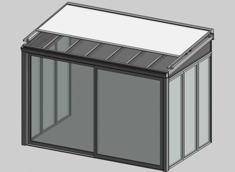 Solar greenhouse with curtain - bim