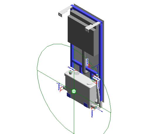 OBJETO BIM Jimten T-604CC Cisterna empotrada con embellecedor frontal y ...