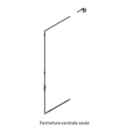 UNIQ - Fermeture centrale pour porte-fenêtre à frappe - 1 vantail - bim