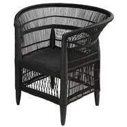 MALAWI Sessel aus Bambus und schwarzem Rattan - bim