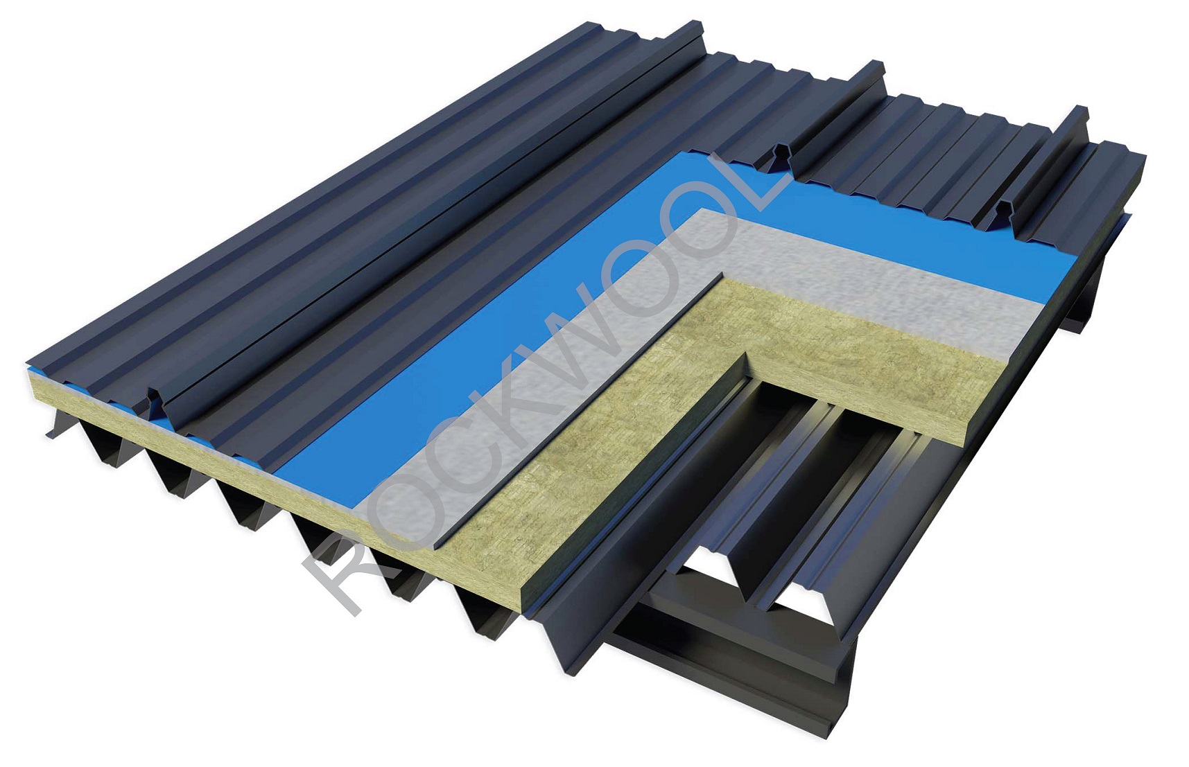 Rockwool Pitched Metal Roof - Double Skin - Cool 'n' Comfort Sl950 