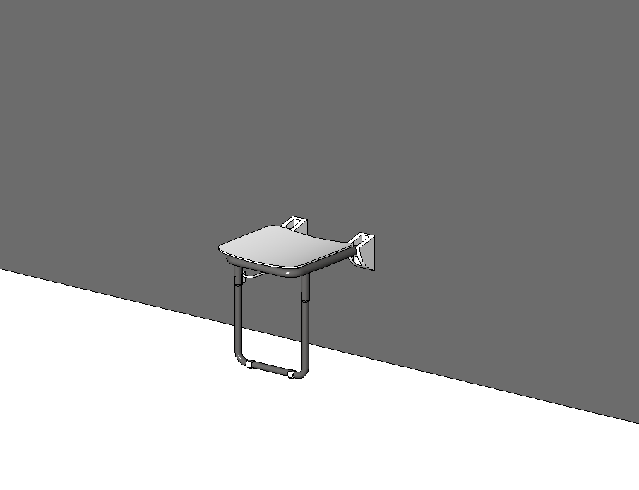 DELABIE 510430 Comfort shower seat with leg BIM OBJECT free BIM file