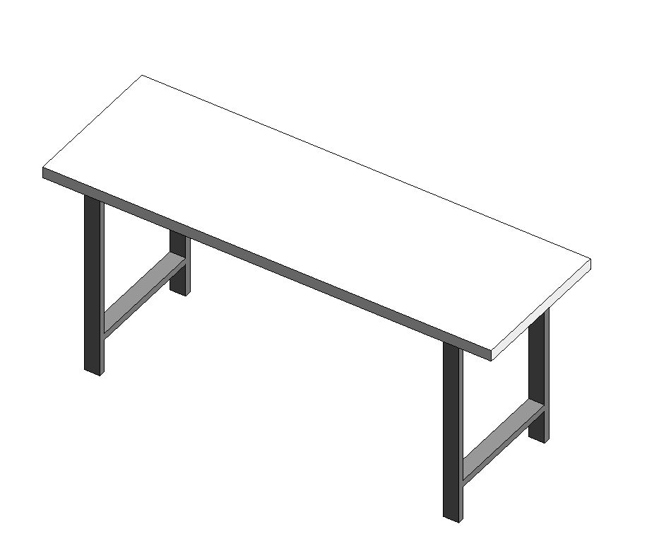 Free standing bench BIM OBJECT free BIM file downloads e.g., Revit
