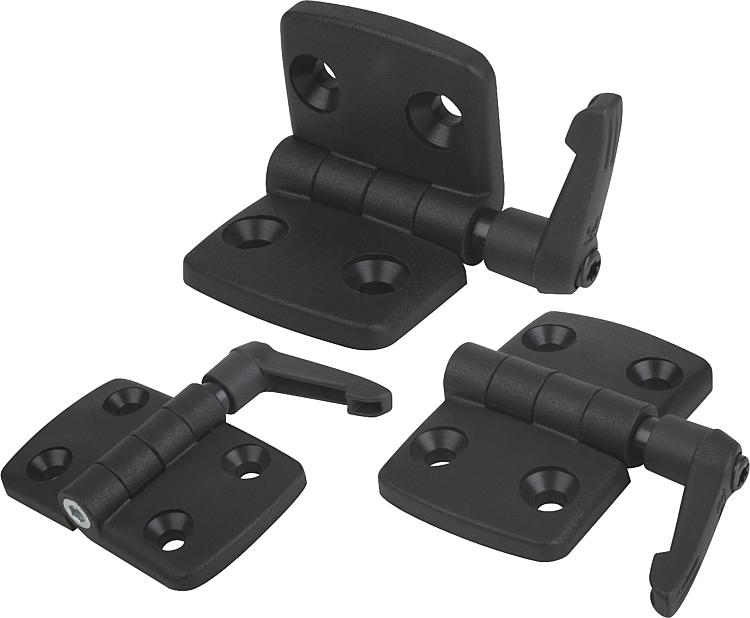 norelem France Hinges plastic, with locking lever BIM OBJECT free BIM