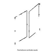 UNIQ - Fermeture centrale pour fenêtre à frappe - 2 vantaux oscillo-battant - bim