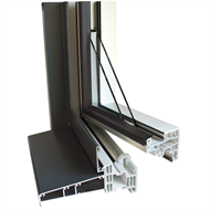 Single casement window with fixed pane - bim