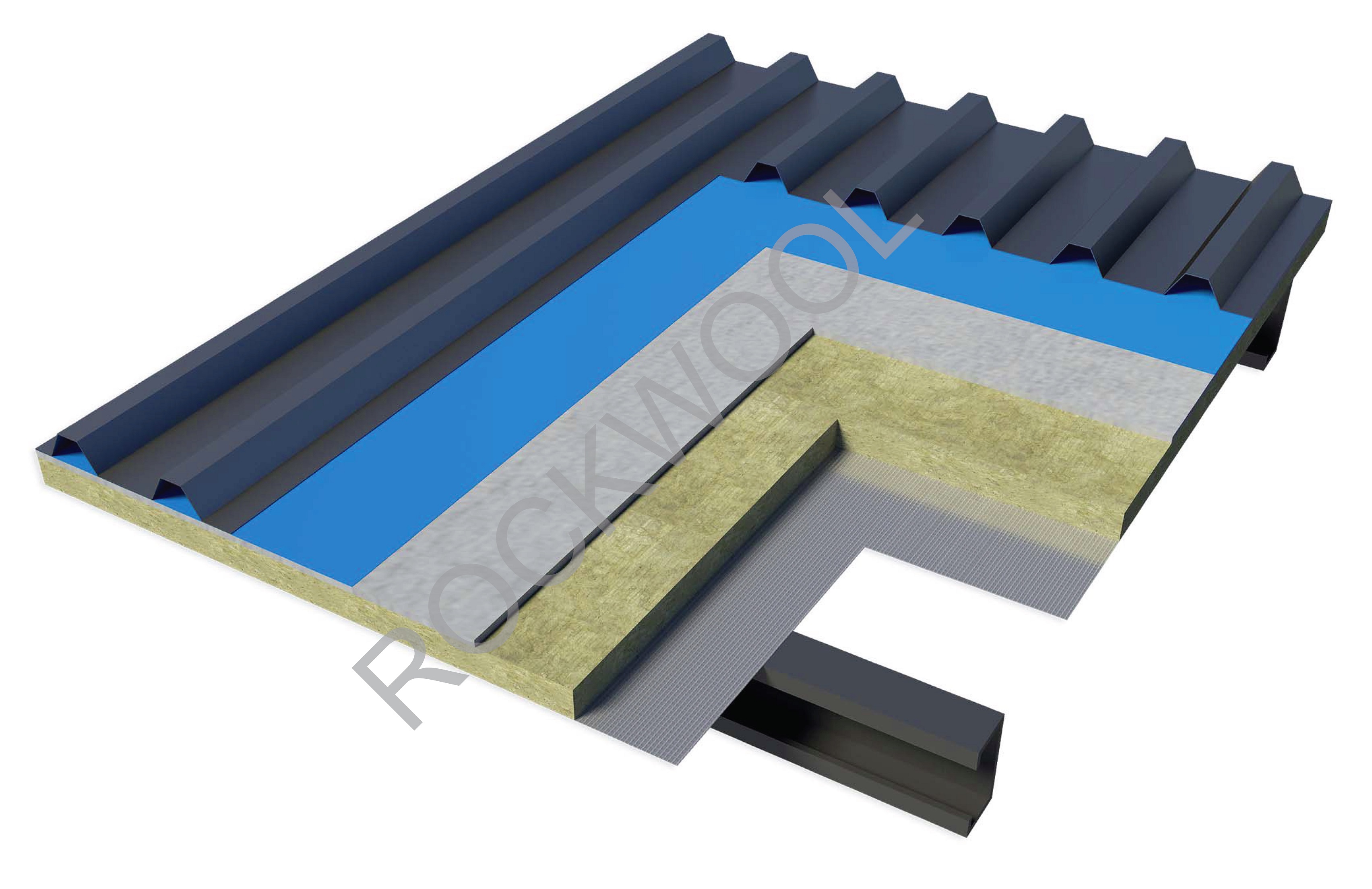 ROCKWOOL Pitched Metal Roof - Cool 'n' Comfort RL920 + Air gap ...